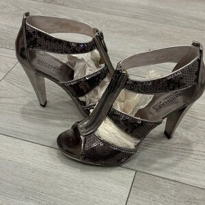 Michael Kors Dark Gray Sequin Heels